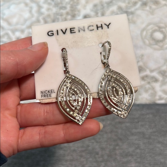 Givenchy Silver Crystal Earrings - Picture 2 of 3